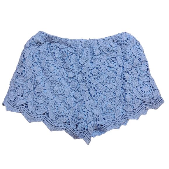 Aeropostale Size Medium Periwinkle Crochet Lace Summer Shorts Summer Beach - Picture 2 of 6